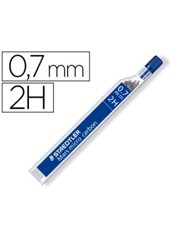 Minas staedtler mars micro grafito 07 mm 2h tubo con 12 unidades