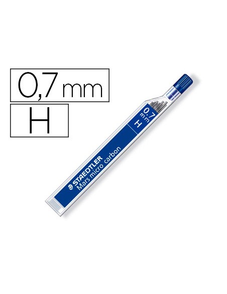 Minas staedtler mars micro grafito 07 mm h tubo con 12 unidades