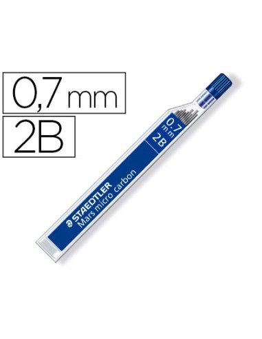 Minas staedtler mars micro grafito 07 mm 2b tubo con 12 unidades