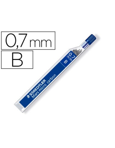 Minas staedtler mars micro grafito 07 mm b tubo con 12 unidades