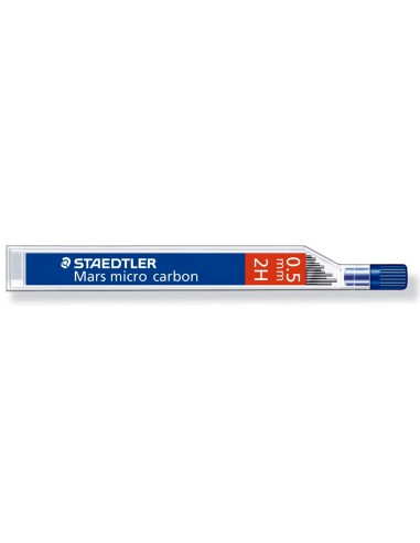 Minas staedtler mars micro grafito 05 mm 2h tubo con 12 unidades