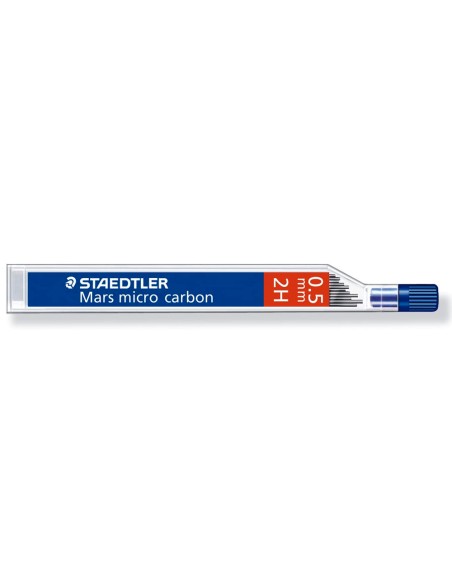 Minas staedtler mars micro grafito 05 mm 2h tubo con 12 unidades