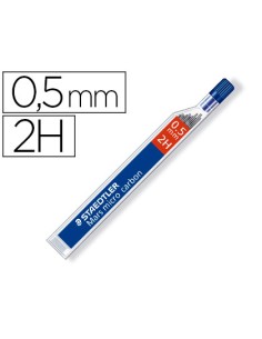 Minas staedtler mars micro grafito 05 mm 2h tubo con 12 unidades
