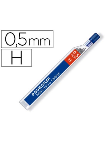 Minas staedtler mars micro grafito 05 mm h tubo con 12 unidades