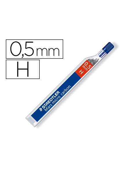 Minas staedtler mars micro grafito 05 mm h tubo con 12 unidades
