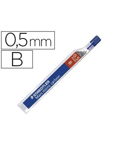 Minas staedtler mars micro grafito 05 mm b tubo con 12 unidades