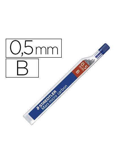 Minas staedtler mars micro grafito 05 mm b tubo con 12 unidades
