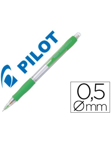 Portaminas pilot super grip verde claro 05 mm sujecion de caucho