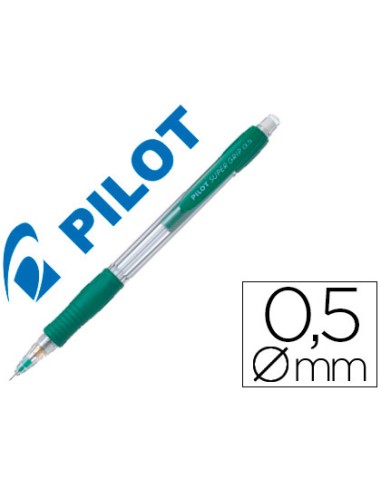 Portaminas pilot super grip verde 05 mm sujecion de caucho