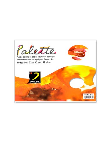Paleta papel dalbe desechable din a4 40 hojas 60 gr