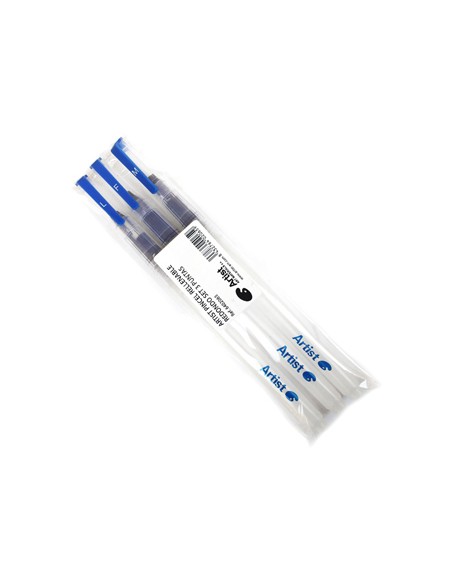 Pincel artist recargable redondo blister 3 unidades puntas surtidas Pincel artist recargable redondo blister 3 unidades puntas surtidas