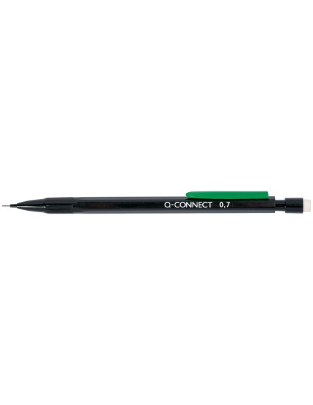 Portaminas q connect 07 mm con 3 minas cuerpo negro con clip verde Portaminas q connect 07 mm con 3 minas cuerpo negro con clip verde