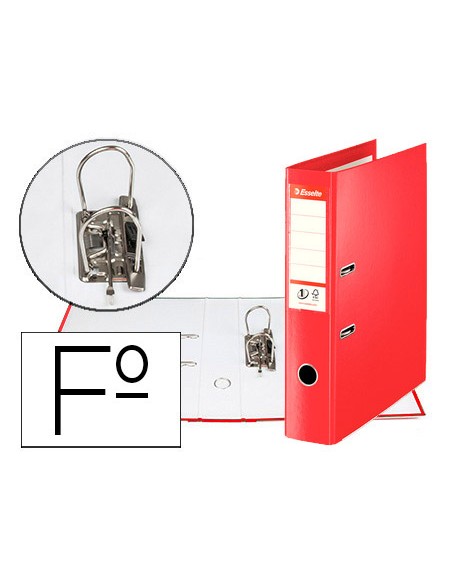 Archivador de palanca esselte n1 polipropileno folio lomo 75 mm rojo
