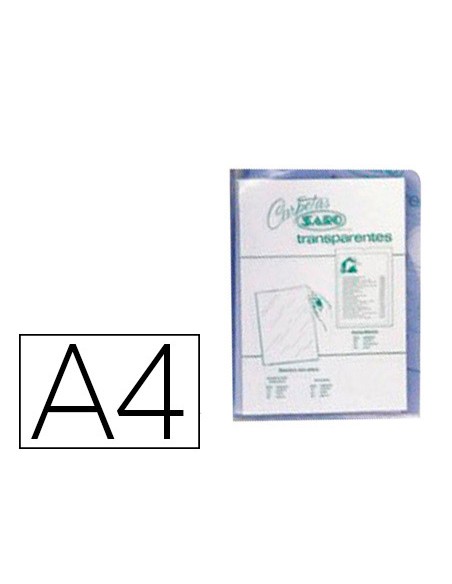 Carpeta dossier unero saro pvc din a4 280 mc transparente
