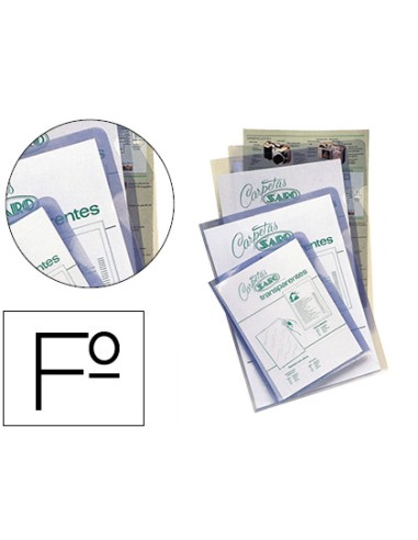 Carpeta dossier unero saro pvc folio 280 mc transparente