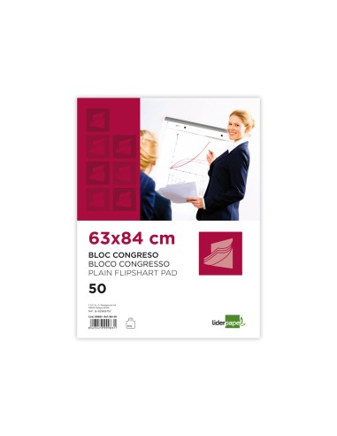 Bloc congreso liderpapel liso 630x840 mm 50 hojas 80g m2