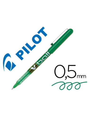 Rotulador pilot roller v ball verde 05 mm