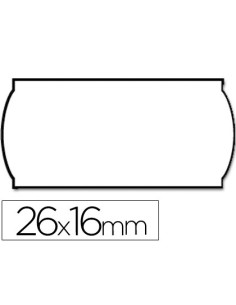 Etiquetas meto onduladas 26x16 mm lisa blanca removible rollo 1200 etiquetas