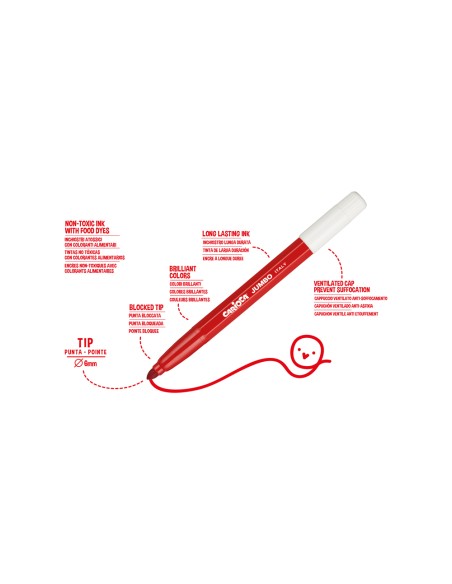 Rotulador carioca jumbo punta gruesa estuche de 24 unidades colores surtidos