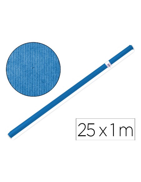 Papel kraft liderpapel azul rollo 25x1 mt