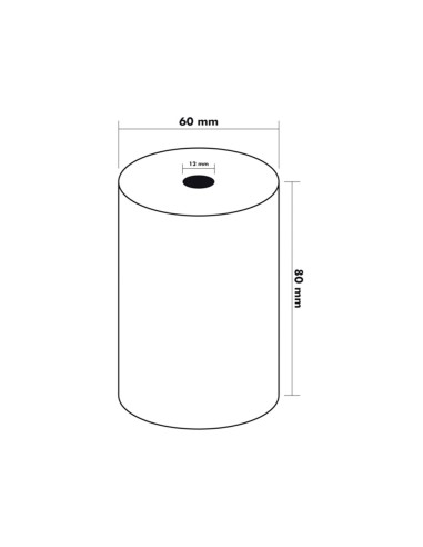 Rollo sumadora termico q connect 80 mm ancho x 60 mm diametro sin bisfenol a
