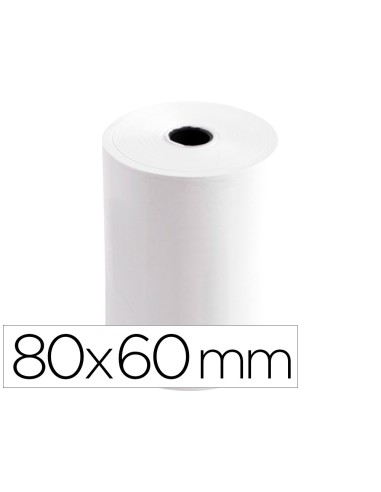 Rollo sumadora termico q connect 80 mm ancho x 60 mm diametro sin bisfenol a