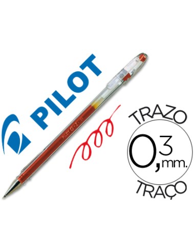 Boligrafo pilot g 1 rojo tinta gel