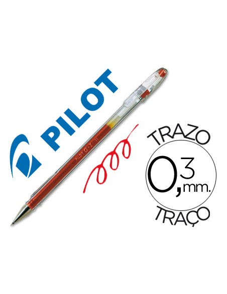 Boligrafo pilot g 1 rojo tinta gel