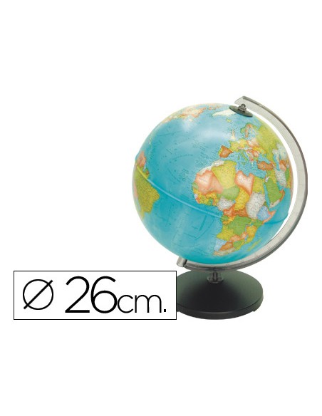 Globo terraqueo sin luz modelo corallo diametro 26 cm