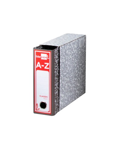 Caja archivador liderpapel classic red cuarto gris