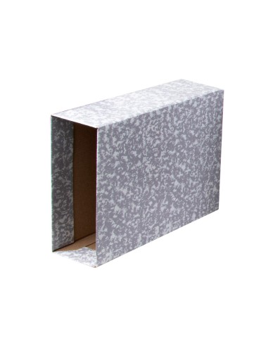 Caja archivador liderpapel classic red cuarto apaisado gris