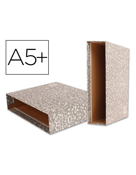 Caja archivador liderpapel classic red cuarto apaisado gris