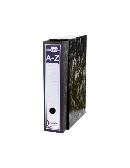 Caja archivador liderpapel classic blue a4 negra