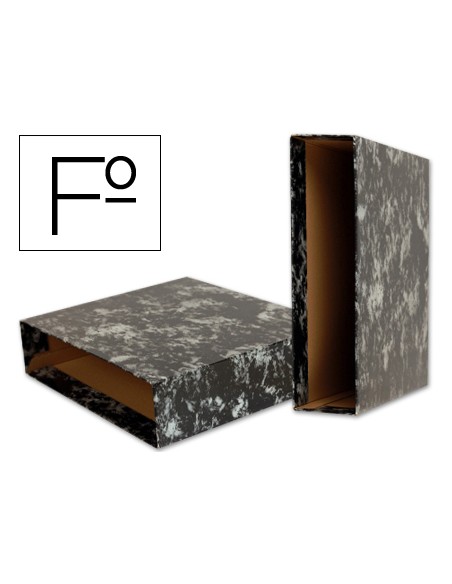 Caja archivador liderpapel classic blue folio negra