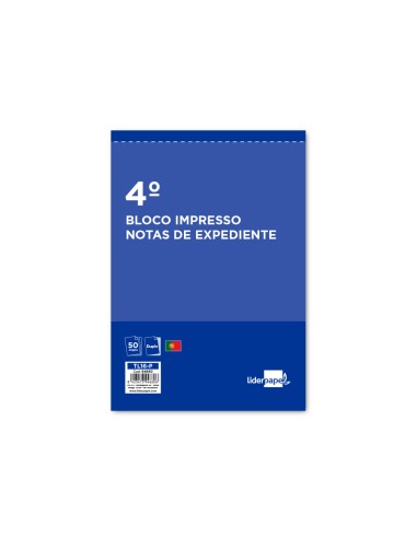 Talonario liderpapel notas de expediente cuarto duplo texto en portugues