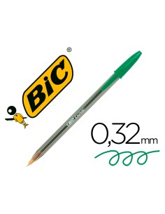 Boligrafo bic cristal original tinta verde unidad