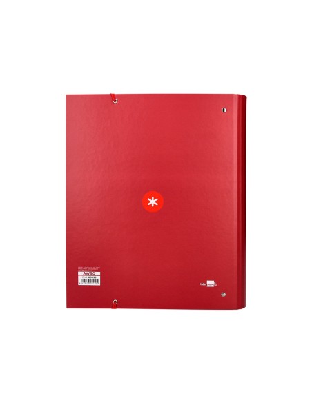 Carpeta con recambio antartik a4 cuadro 5mm forrada 4 anillas 40mm redondas color frambuesa