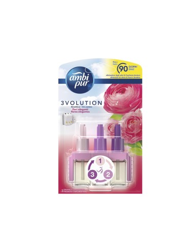 Recambio ambipur electrico 3 volution delicadas flores rosa recambio 21 ml