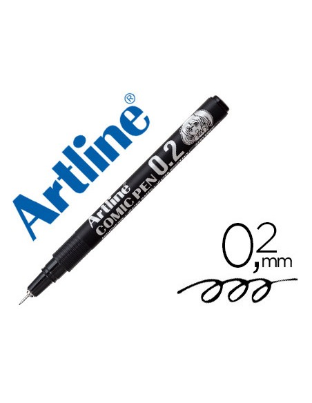 Rotulador artline calibrado micrometrico negro comic pen ek 282 punta poliacetal 02 mm resistente al agua