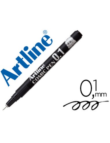 Rotulador artline calibrado micrometrico negro comic pen ek 281 punta poliacetal 01 mm resistente al agua