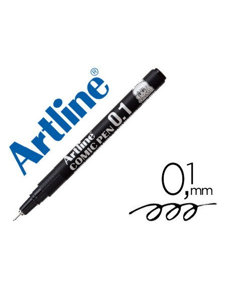 Rotulador artline calibrado micrometrico negro comic pen ek 281 punta poliacetal 01 mm resistente al agua