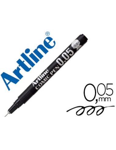 Rotulador artline calibrado micrometrico negro comic pen ek 2805 punta poliacetal 005 mm resistente al agua