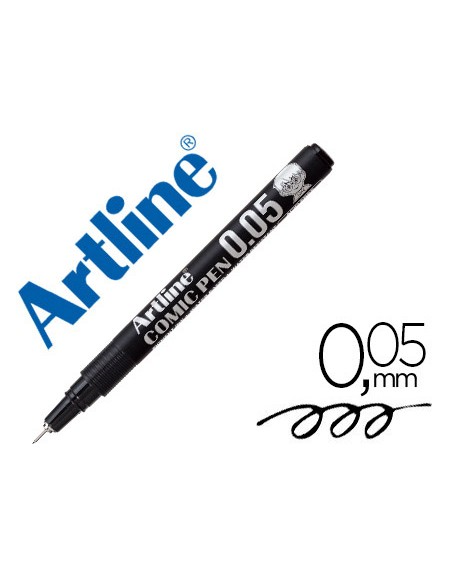 Rotulador artline calibrado micrometrico negro comic pen ek 2805 punta poliacetal 005 mm resistente al agua