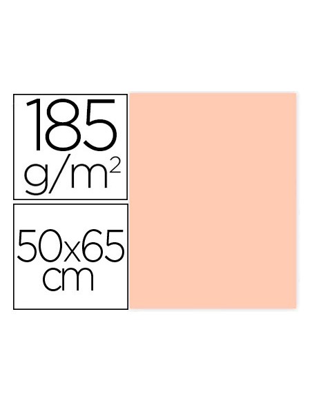 Cartulina guarro carne 50x65 cm 185 gr