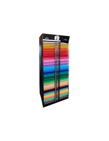 Expositor guarro metalico vacio 42 estantes para cartulina 185 gr 50x65 cm 75x57x200 cm