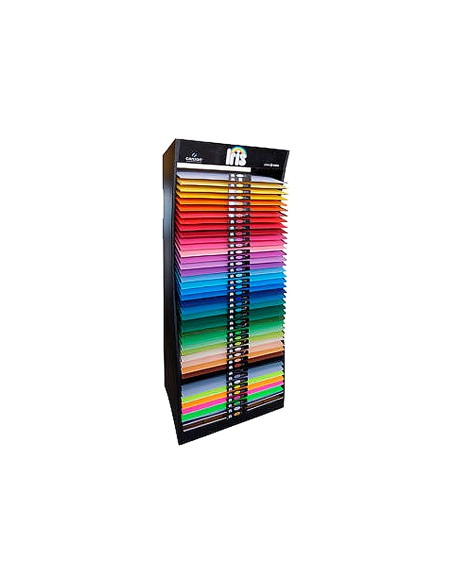 Expositor guarro metalico vacio 42 estantes para cartulina 185 gr 50x65 cm 75x57x200 cm