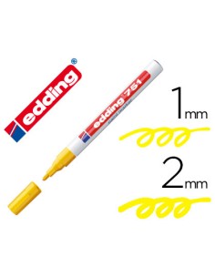Rotulador edding punta fibra 751 amarillo punta redonda 1 2 mm