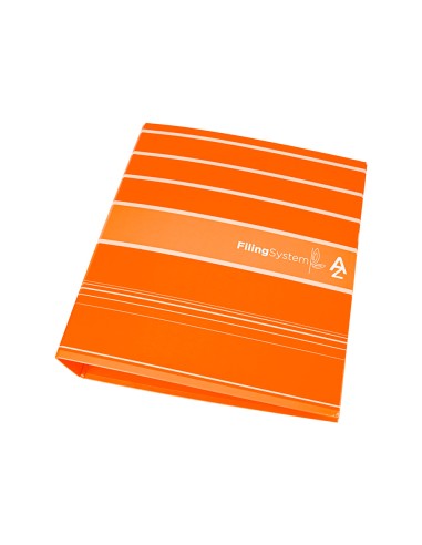 Archivador de palanca liderpap el a4 filing system forrado sin rado lomo 80mm naranja con caja y compresor metalico