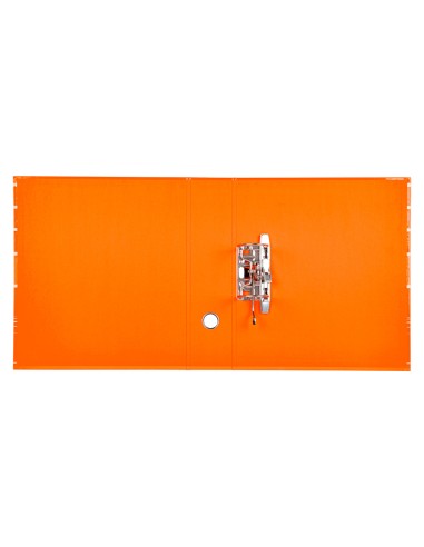 Archivador de palanca liderpap el a4 filing system forrado sin rado lomo 80mm naranja con caja y compresor metalico