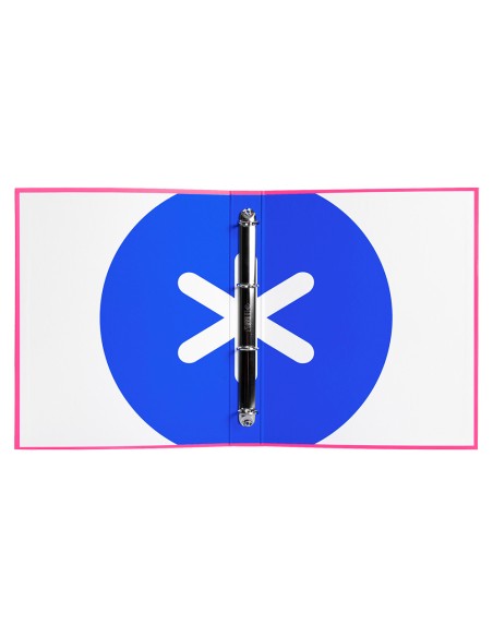 Carpeta antartik a4 forrada 4 anillas 25 mm redondas color rosa